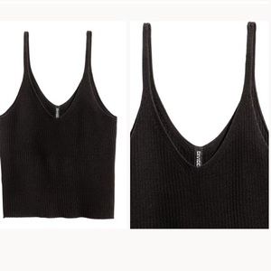 H&M divided ribbed knit tank